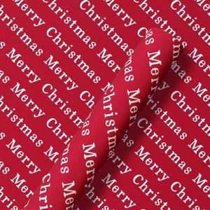 96"x30" Christmas Wrapping Paper 'Merry Christmas' - 1 of 4