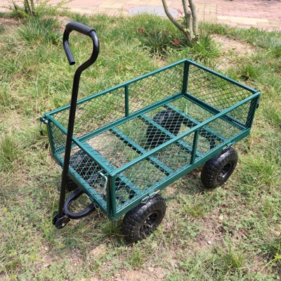 VYNXARIA Wagon Cart Garden cart trucks make it easier to transport firewood (green)
