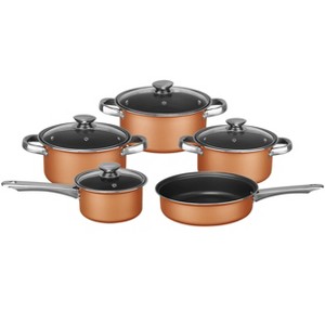 Brentwood 9 Piece Non Stick Cookware Set in Copper - 1 of 4