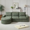 KWPZQEB 99'' Modular Sofa Couches, L-Shape Boneless Couch with Chaise, 3 Seat Sofa Chenille Sectional Couches for Living Room - 3 of 4