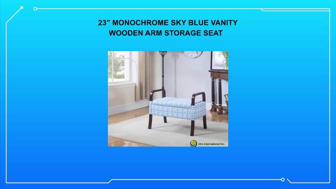 23" Wooden Arm Storage Seat - Ore International, 2 of 7, play video