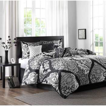 Madison Park 7pc Adela Cotton Printed Comforter Bedding Set