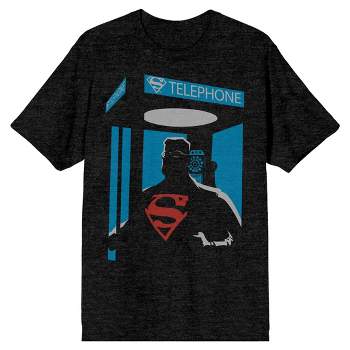 Superman Telephone Box Men's Black Soft T-Shirt