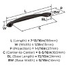 Amerock Intertwine 6-5/16 inch (160mm) Center-to-Center Cabinet Pull or Furniture Pull - 3 of 4