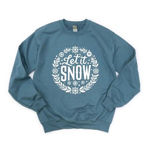 Simply Sage Market Women's Graphic Sweatshirt Let It Snow Wreath - 1 of 4