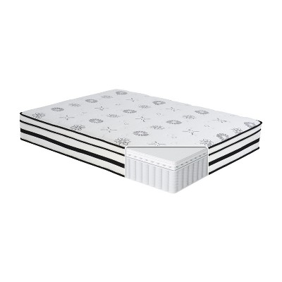 NicBex 12 Inch Hybrid Gel Memory Foam Mattress with CertiPUR-US Certified for a Cool Sleep,Plush Feel Mattresses,White