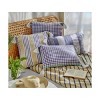 tagltd 24"x24" Gingham Woven Lumbar Prewashed Woven Twisted Yarn Cotton Tassels Accent Decorative Throw Pillow Poly Filled Removable Insert Rectangle - 2 of 2