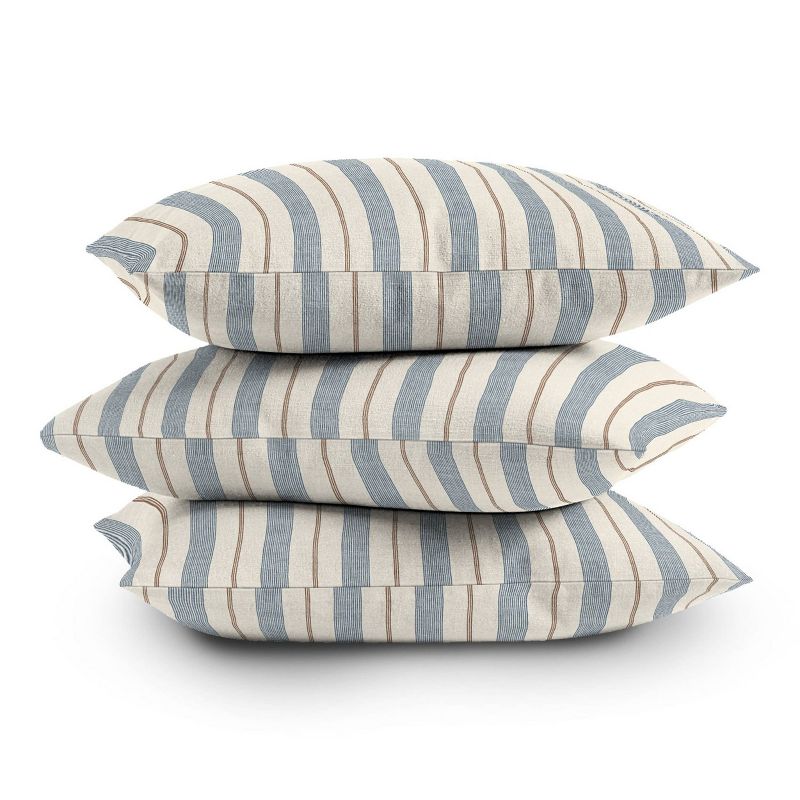 Little Arrow Design Co. Ivy Stripes Outdoor Throw Pillow Cream/Blue - Deny Designs, 4 of 5