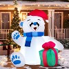 Joyfy 4 FT Christmas Inflatable Outdoor Decoration, Polar Bear Inflatable with Built-in LEDs for Xmas Holiday Indoor Outdoor Yard Garden Party Décor - 4 of 4