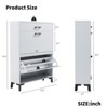 ALEXOUN Shoe Cabinet,Freestanding Shoe Cabinet with 2 Flip Drawers,with Metal Handles and Metal Legs,for Entryway,Hallway - 3 of 4