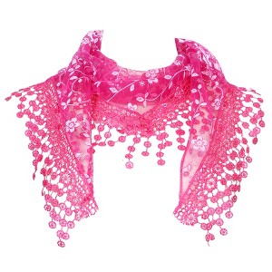 INSPIRE CHIC Lace Mantilla Tulle Triangle Head Covering Church Veil Scarves 1Pc - 1 of 4