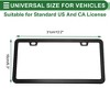 Unique Bargains Stainless Steel Car License Bracket with Screws Caps 2 Square Hole Narrow Frame - 4 of 4
