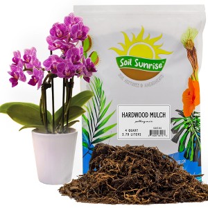 Soil Sunrise Premium Hardwood Mulch for Houseplants; Shredded Wood Mulch for Indoor / Outdoor Container Gardening - 1 of 4