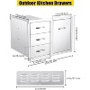 1 Stainless Steel Cabinet Door Drawer Combo Left Drawer Right Empty Door 33 Width 22 Depth 22 Height Inches Seven Ply Corrugated Box With Vent Panel - 2 of 4
