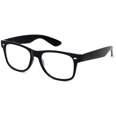 Calabria Retro Specs Unisex Designer Classic Reading Glasses - Comfortable Vintage Eyeglasses in Black +2.50