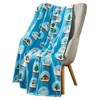 Kate Aurora Christmas Snowman & Gingerbread Ultra Plush Snow Globes Accent Throw Blanket - 50" x 70" - 2 of 3