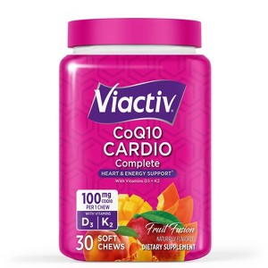 Viactiv CoQ10 Cardio Complete Soft Chewables - Fruit Fusion - 30ct : Target