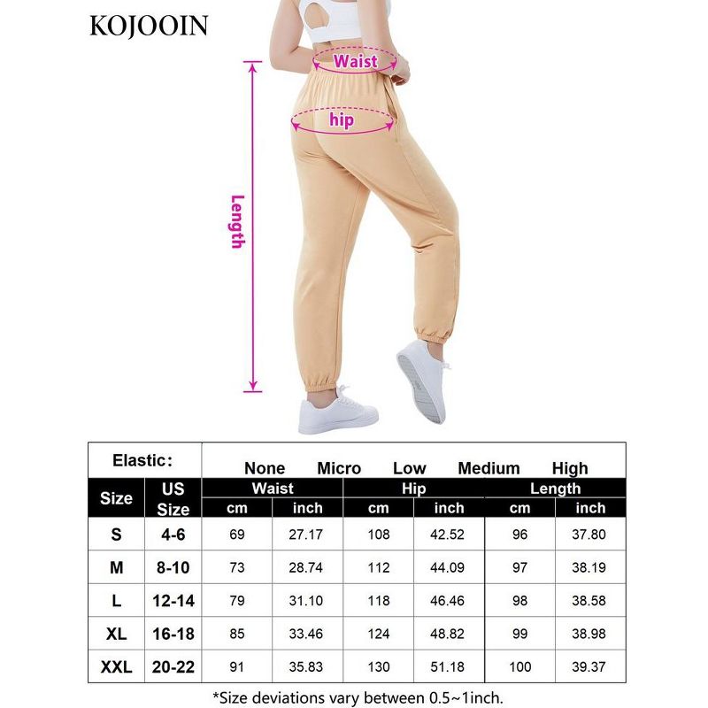 Womens Casual Baggy Sweatpants High Waisted Joggers Pants Athletic Lounge Trousers with Pockets, 5 of 6
