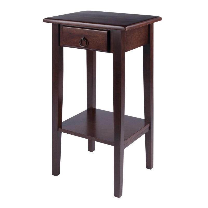 Regalia Accent Table with Drawer, Shelf - Antique Walnut - Winsome, 1 of 9