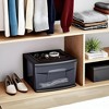 Homz 2 Pack Storage Cart, Medium 1 Drawer Plastic Rolling Container for Home and Office Organization, Black Frame with Smoke Tint Drawer - 3 of 4