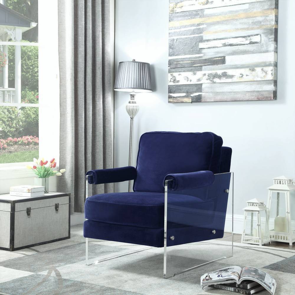 Emman Accent Chair Navy - Chic Home Design was $679.99 now $407.99 (40.0% off)