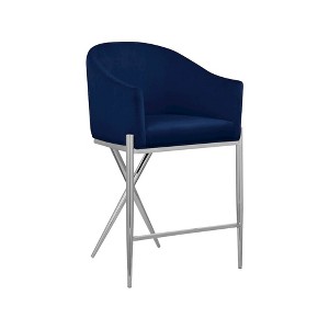 Meridian Furniture,Xavier Velvet Counter Stool - 1 of 4