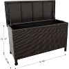 110 Gallon Deck Box with Handles and Wheels, Outdoor Garden Deck Box, PE Rattan Wicker Patio Large Storage Box, for Patio Furniture, Gray - 2 of 4