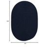 Colonial Mills Boca Raton - Navy 7 Ft x9 Ft Oval Rug Indoor/Outdoor 100% Polypropylene - 2 of 4