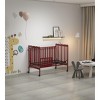 3-In-1 Convertible Crib, Made Of Sustainable Pinewood, Non-Toxic Finish, Comes With Locking Wheels, Wooden Nursery Furniture - 2 of 4