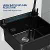 winado Plastic Wall-Mounted Utility Sink With Wall Bracket in Black - 4 of 4