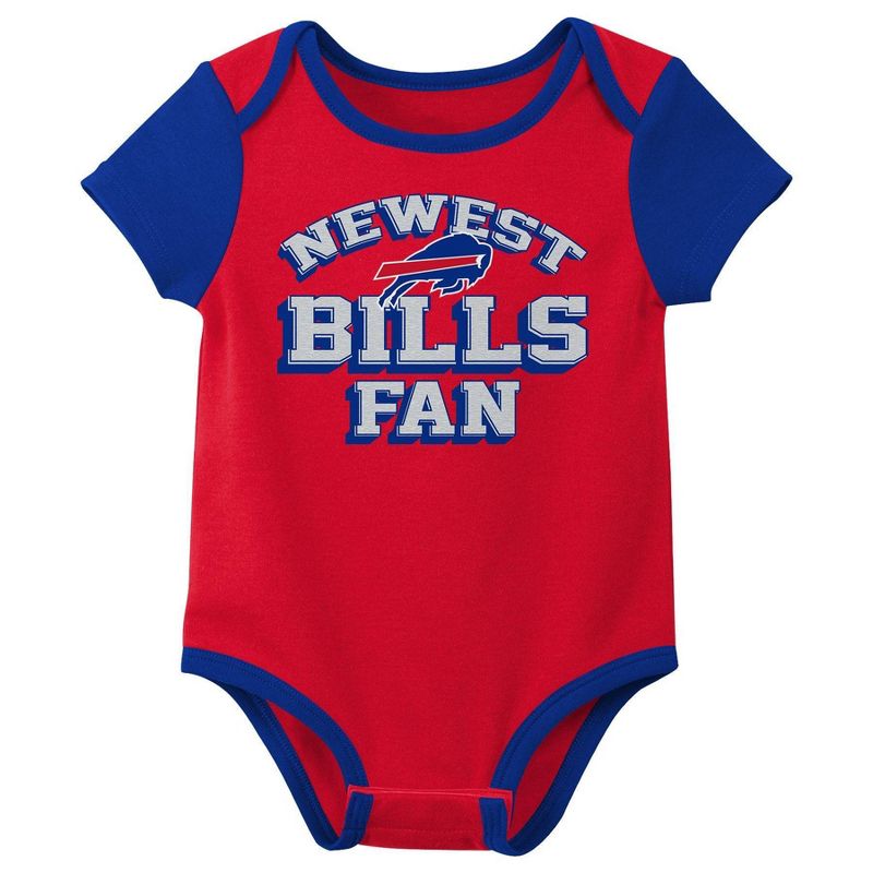 NFL Buffalo Bills Infant Boys&#39; 3pk Bodysuit, 2 of 5
