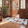 Coucheta Washable Checkered Area Rug, Non-Slip & Stain Resistant, Modern Geometric Plaid Carpet for Bedroom, Living Room, Hallway, Dining & Nursery - 4 of 4