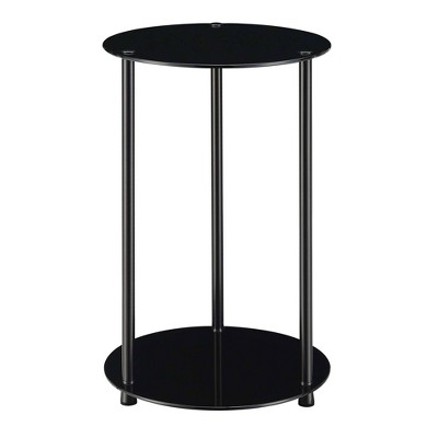 Designs2Go Classic Glass 2 Tier Round End Table - Breighton Home