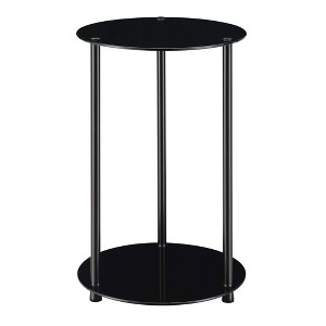 Designs2Go Classic Glass 2 Tier Round End Table - Breighton Home - 1 of 4