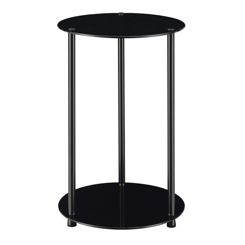 Designs2Go Classic Glass 2 Tier Round End Table - Breighton Home, 1 of 6