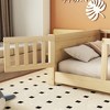 Whisen Twin Size Montessori Floor Platform Bed with Built-in Book Storage Rack on Headboard - 4 of 4