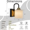 ALOADECOR Modern Elegant Brass And Black Bathrooom Vanity Light With Milk White Glass Shades(2-Pack) - 4 of 4
