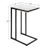 Kate and Laurel Lockridge Rectangle MDF C Table, 19x12x27, White - 2 of 4