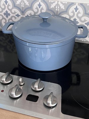 Kitchenaid 6qt Enameled Cast Iron Induction Dutch Oven Blue Velvet : Target