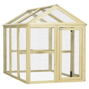 Resenkos Rabbit Hutch, Duck Cage Hutch,Chicken Coop,Wooden Chicken Run, Combinable Design with Perches, 4.6' x 2.8', - 1 of 4
