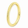Black Bow Jewelry 2.25mm Stackable 14K Yellow Gold Plated Silver Cable Band - 3 of 4
