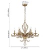 Rennnsan Orixal 28" W 6 -Light Crystal Dimmable Vintage Candle-Style Chandelier in Silver - 3 of 4