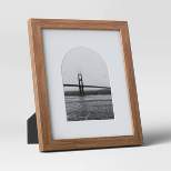 9.02" x 11.02" Matted to 5" x 7" Single Image Table Frame with Arch Brown - Threshold™