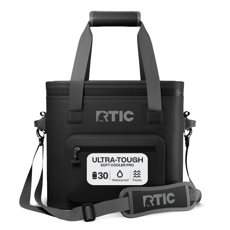 RTIC Outdoors 30 Cans/ 22qt Ultra-Tough Soft-Sided Cooler Pro - Black