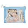 Glamlily 8-Piece Light Blue Mesh Makeup Bag Sets for Traveling, Overnight Trips, Weekender, Cosmetic Storage Holder and Pencil Organizer, 3 Sizes - 3 of 4