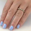 Pompeii3 1 cttw Emerald & Diamond Wedding Eternity Stackable Ring 10k Yellow Gold - 4 of 4