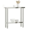 vidaXL Kitchen Work Table 32.5 in.x11.8 in.x33.5 in. Stainless Steel - 4 of 4