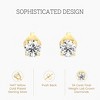 Gilded Lab-Grown Diamond Stud Earrings for Women | 925 Sterling Silver Studs and 14KT Gold 925 Plated Silver | Hypoallergenic Fine Jewelry - 2 of 4
