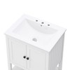 NicBex Bathroom Storage Cabinet with Sink Bathroom Cabinets with 2 Spacious Cabinet Doors, 1 Open Shelf for Bathroom, White - 3 of 4