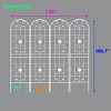 2 Pack Metal Garden Trellis, 86" X 40" Garden Trellis Modern For Climbing Plants Flower Support, Garden Trellis Climbing Plants-Cuddlewood - 4 of 4